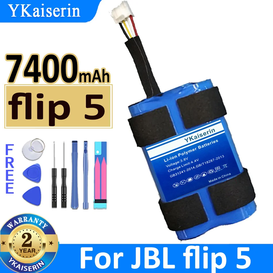 

7400mAh YKaiserin Battery for JBL Flip 5 Flip5 High Capacity Bateria + Track Code