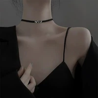 2022 couple rope necklace female metal encircling clavicle chain short neck ornament neck band collar female jewelry for women