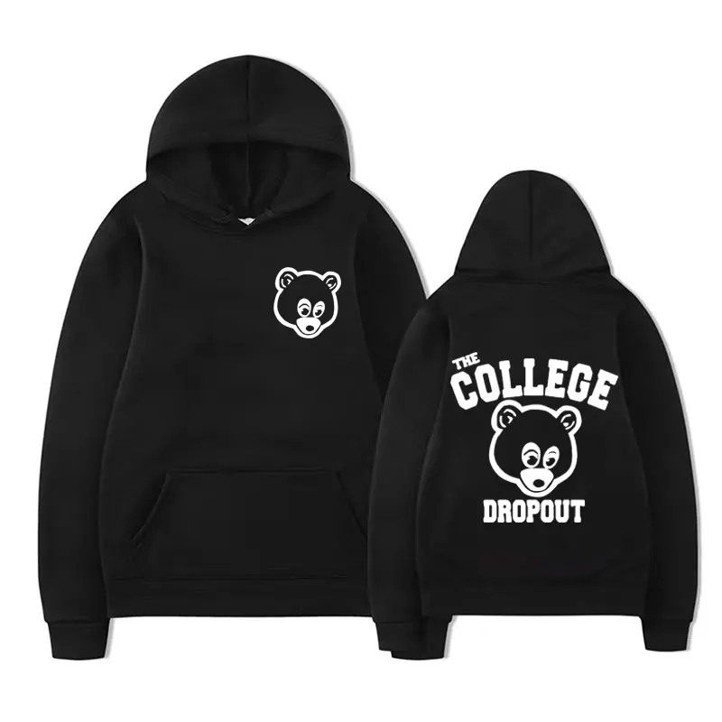 

Rapper Kanye West The College Dropout Hoodies 90s Vintage Men Women Harajuku Hip Hop Sweatshirts Oversized Hooded Y2K Streetwear