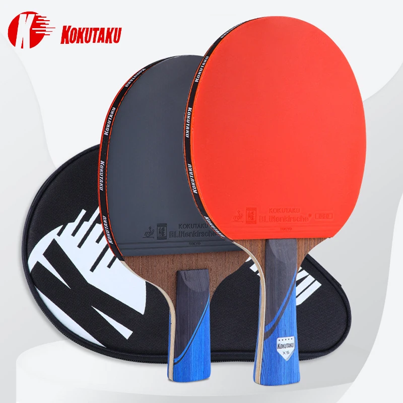 Ракетка для настольного тенниса KOKUTAKU серии X 3/4/5/6 звезды 7-слойное лезвие из