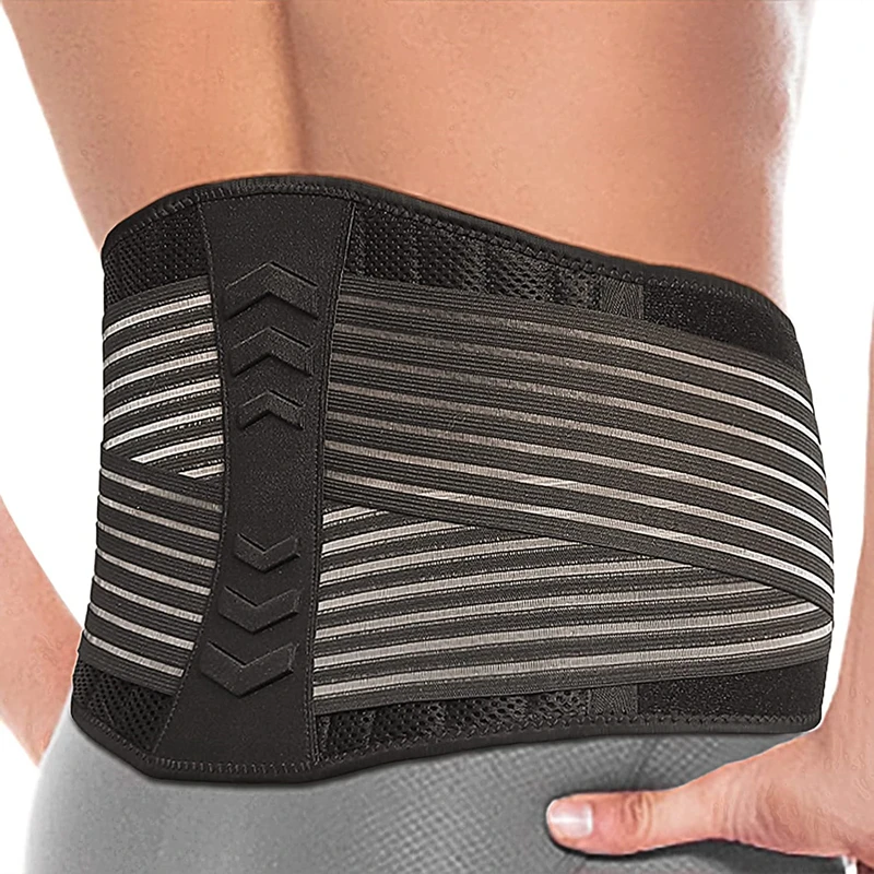 

Breathable Back Support Belt Waist Trainer Dual Adjustable Lumbar Support for Men Women Gym Bodybuilding Corset Slimming Belt