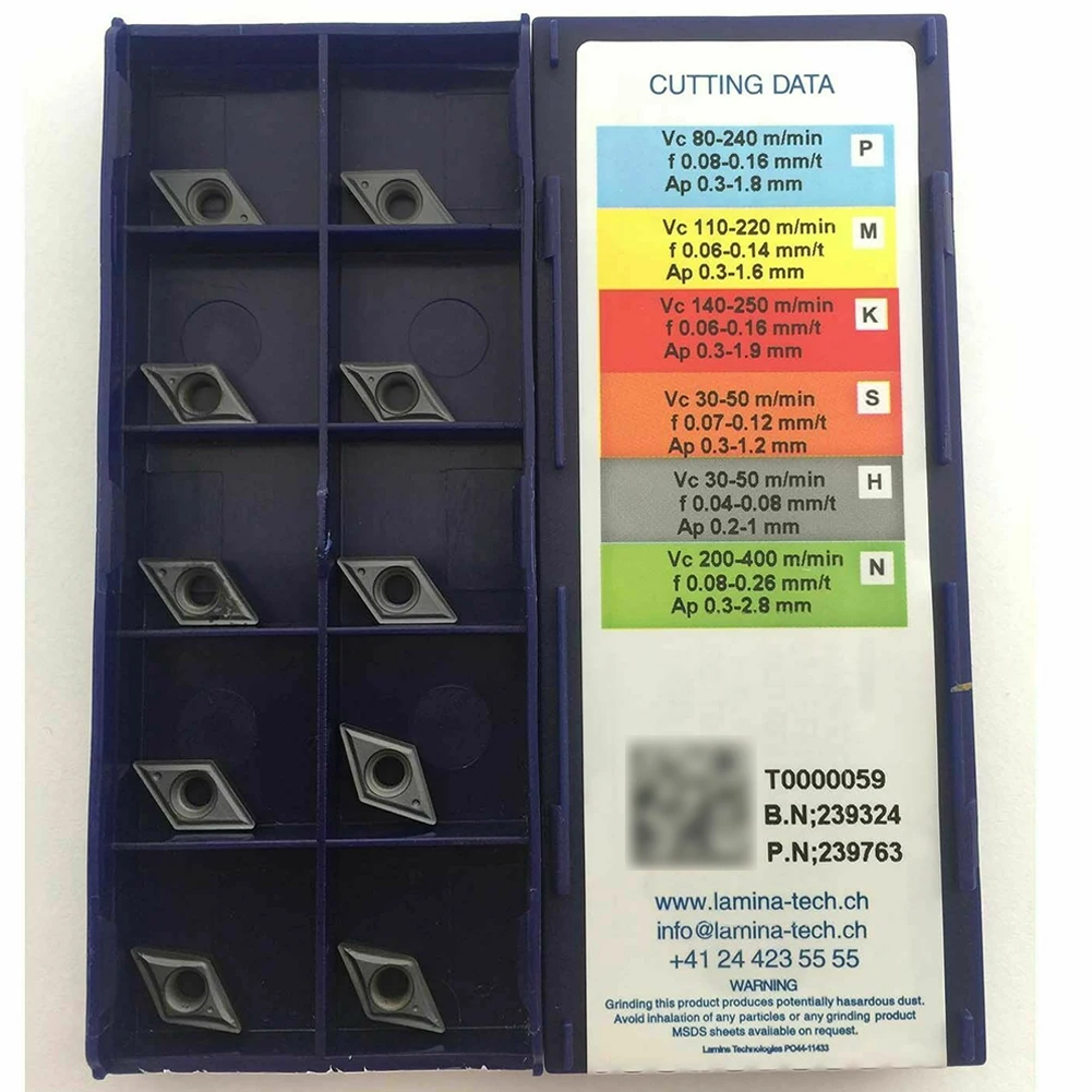 

10pcs DCMT070204 NN DCMT 21.51 Turning Inserts Carbide Inserts Cutting Tool Lathe Tool CNC Steel Processing Turning Insert