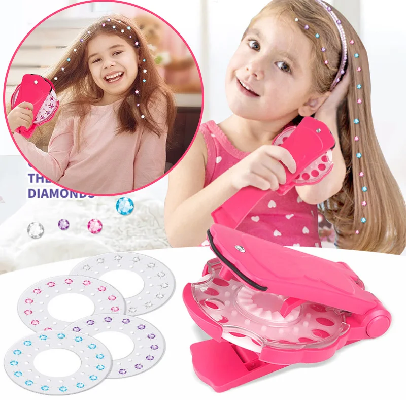 

Little Girls Nice Toys Gems for Hair Diamonds Children's Makeup Bling Bling Hair Gem Toy Girl Blinger Diamond Shining Pretend