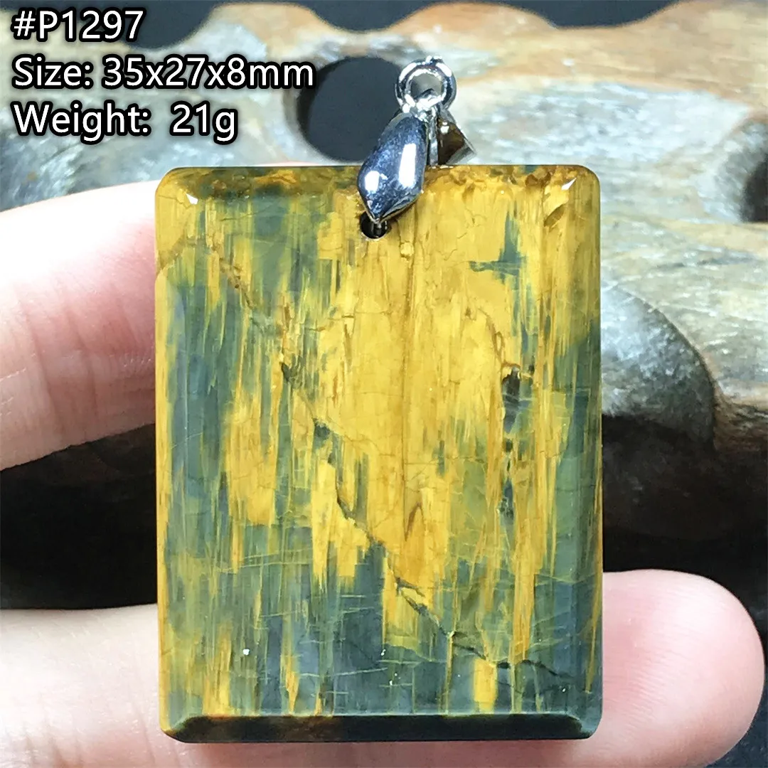 

Natural Pietersite Stone Pendant For Women Man Healing Luck Gift Silver Crystal Beads Namibia Energy Gemstone Jewelry AAAAA