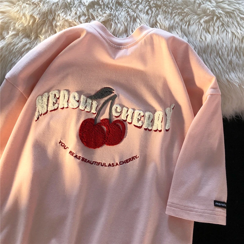 Футболка женская с круглым вырезом милая рубашка в Корейском стиле Харадзюку