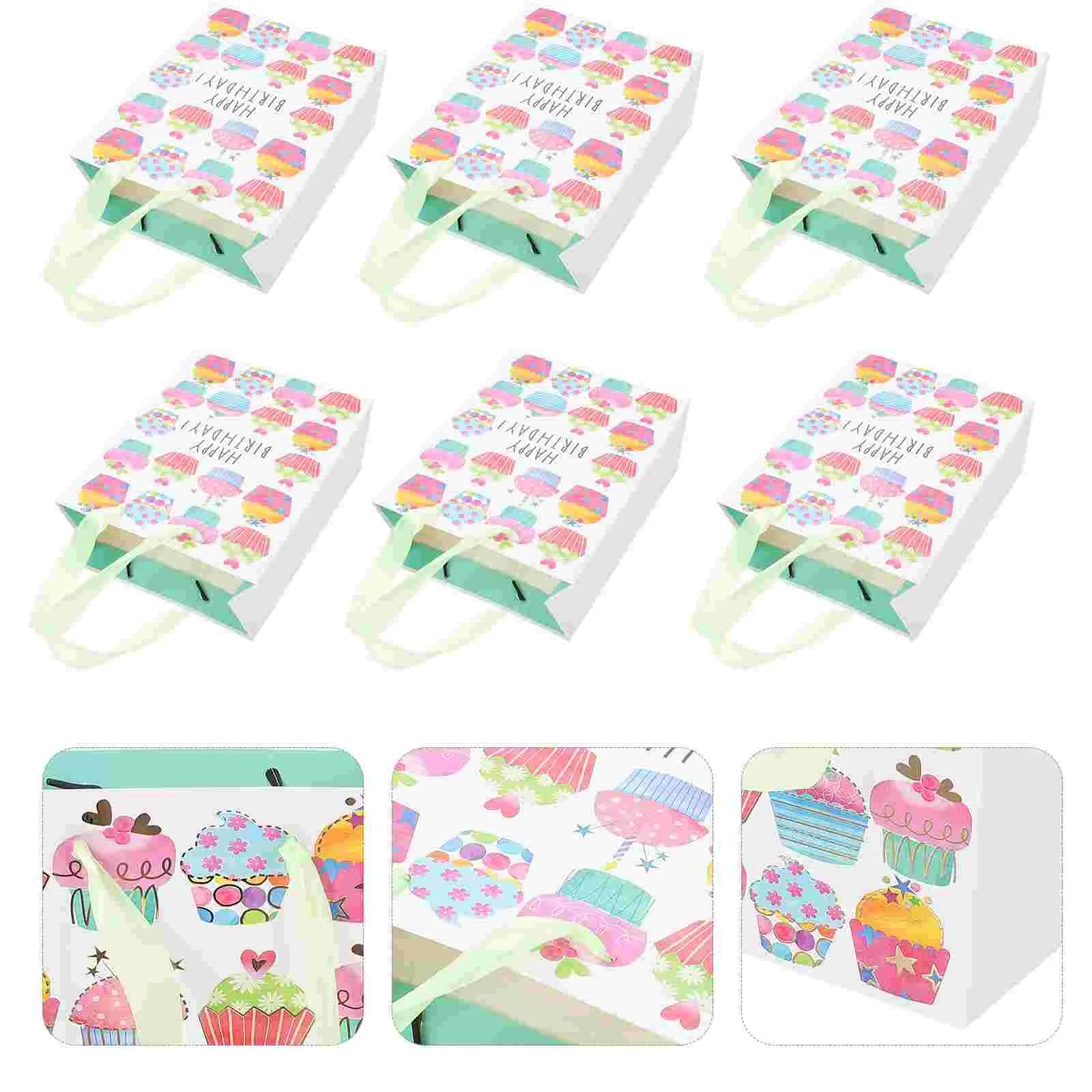 

12pcs Adorable Candy Bags Gift Paper Pouches Festival Packing Handbags