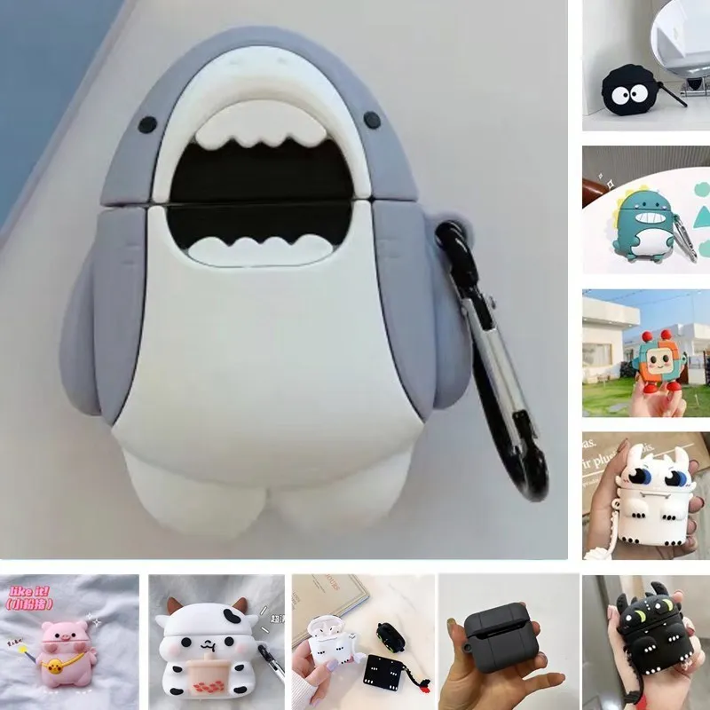 

Silicone Case for Lenovo LP40 Cover sleeve Bluetooth Earphone Protector Cartoon anime Cute for Lenovo LP40 headphones Case pack