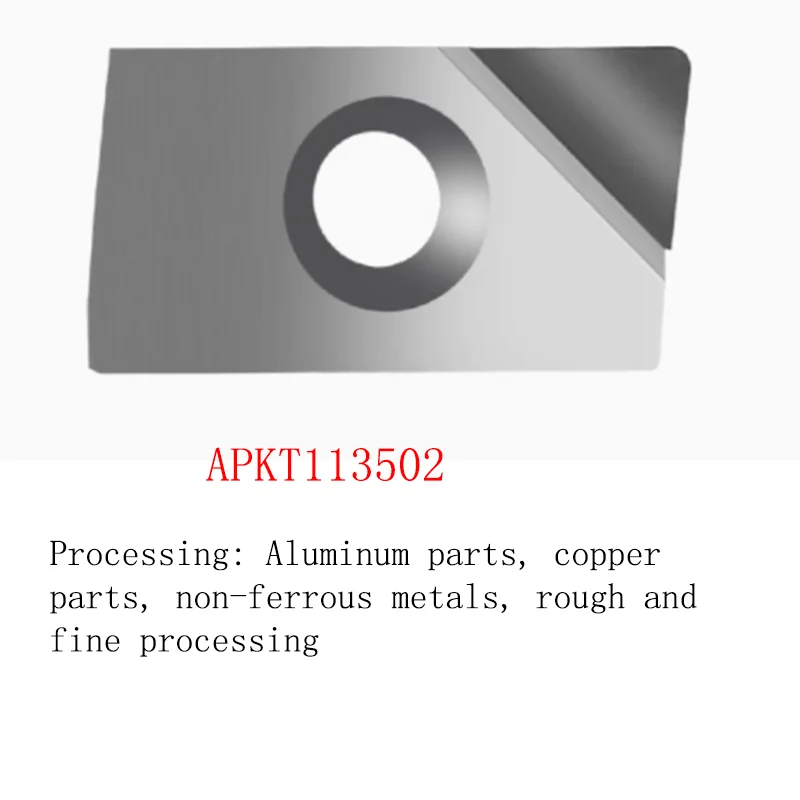 YRFL 5 шт. PCD алмазные вставки для ЧПУ APKT 1604 DCGT 11T30 4 медные алюминиевые с высоким