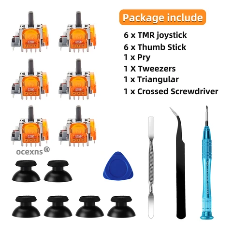 Комплект из 6 джойстиков TMR для контроллера PS5