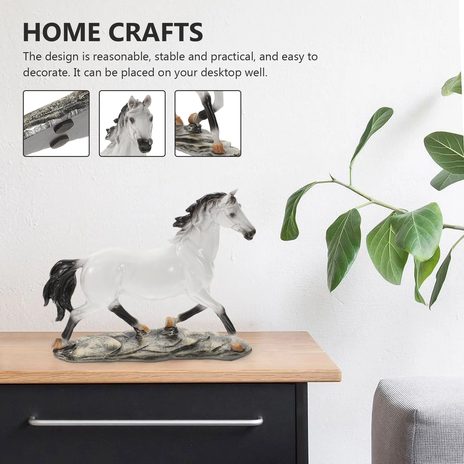 

Horse Costume Decoration Animal Sculpture Resin Ornament Business Gift Vintage