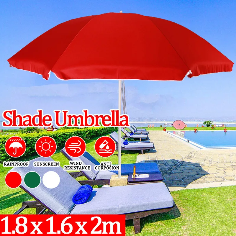 6.6FT Waterproof Folding Sunshade Adjustable Height Patio Um
