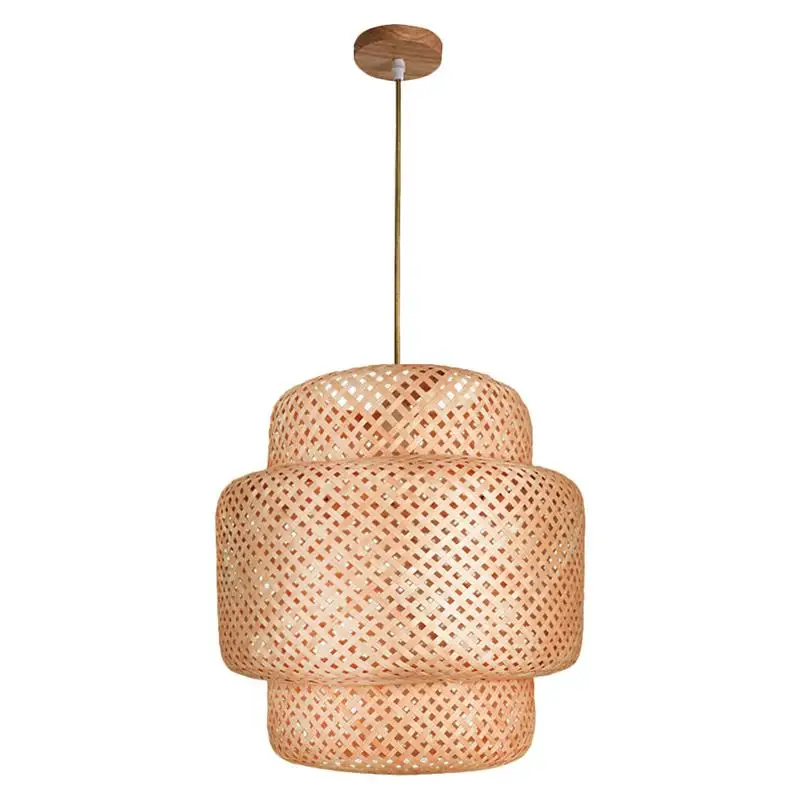 

Bamboo Woven Pendant Light Celing Pendant Light Fixture for Living Room No Bulb
