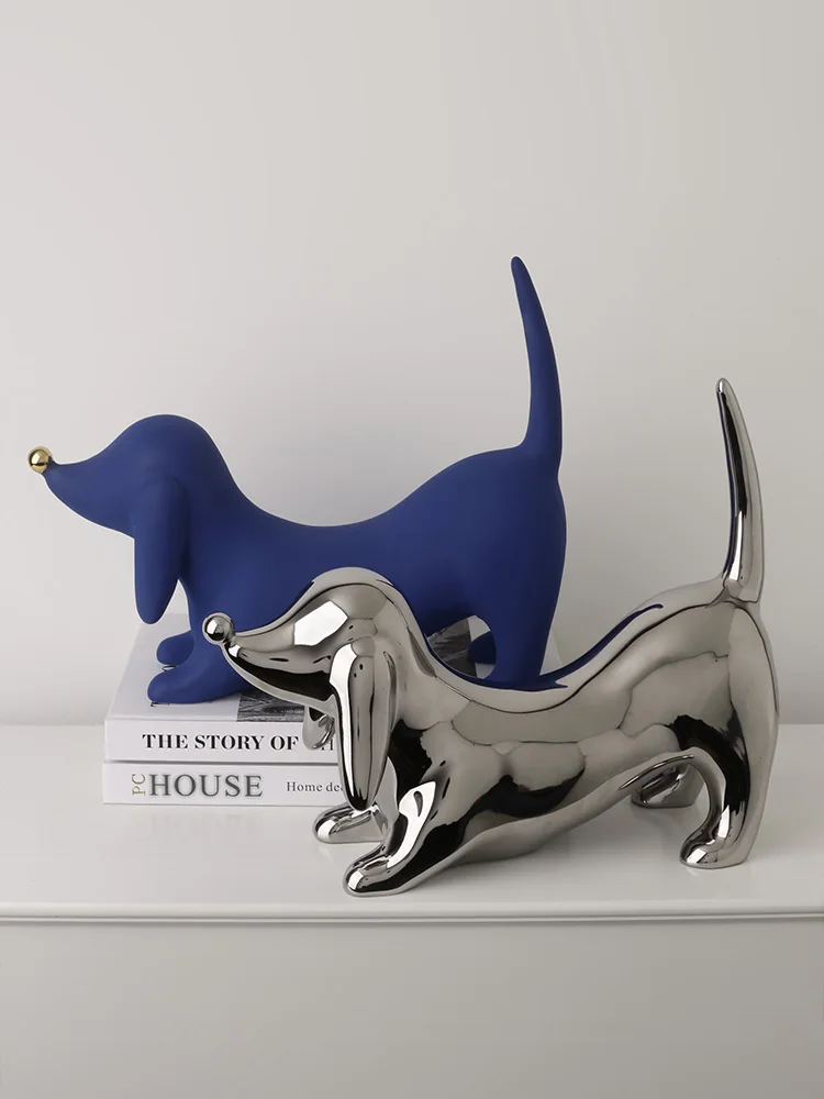 

Ceramic Doberman Dog Statue Home Decor Crafts Room Valentine's Day Wedding Gifts Decoration Dog Ornament Porcelain Figurines