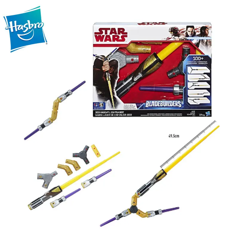 

Hasbro Star Wars Retractable Jedi Knight Lightsaber Last Jedi Bladebuilders Assembly Anime Figure Kids Toys Sword Cosplay Props