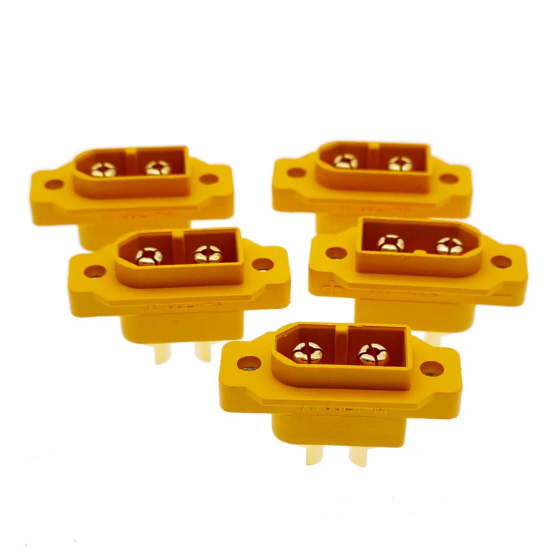 

1PCS XT60E1-M Mountable XT60 Male Plug Connector Model Aircraft Power Battery Plug Fixed Version Male XT60E1-M Banana Plug