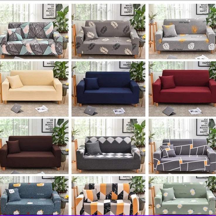 

1/2/3/4 Seater Elastic Sofa Slipcovers Modern Sofa Cover for Living Room Sectional Corner L-shape Chair Protector Couch Cover