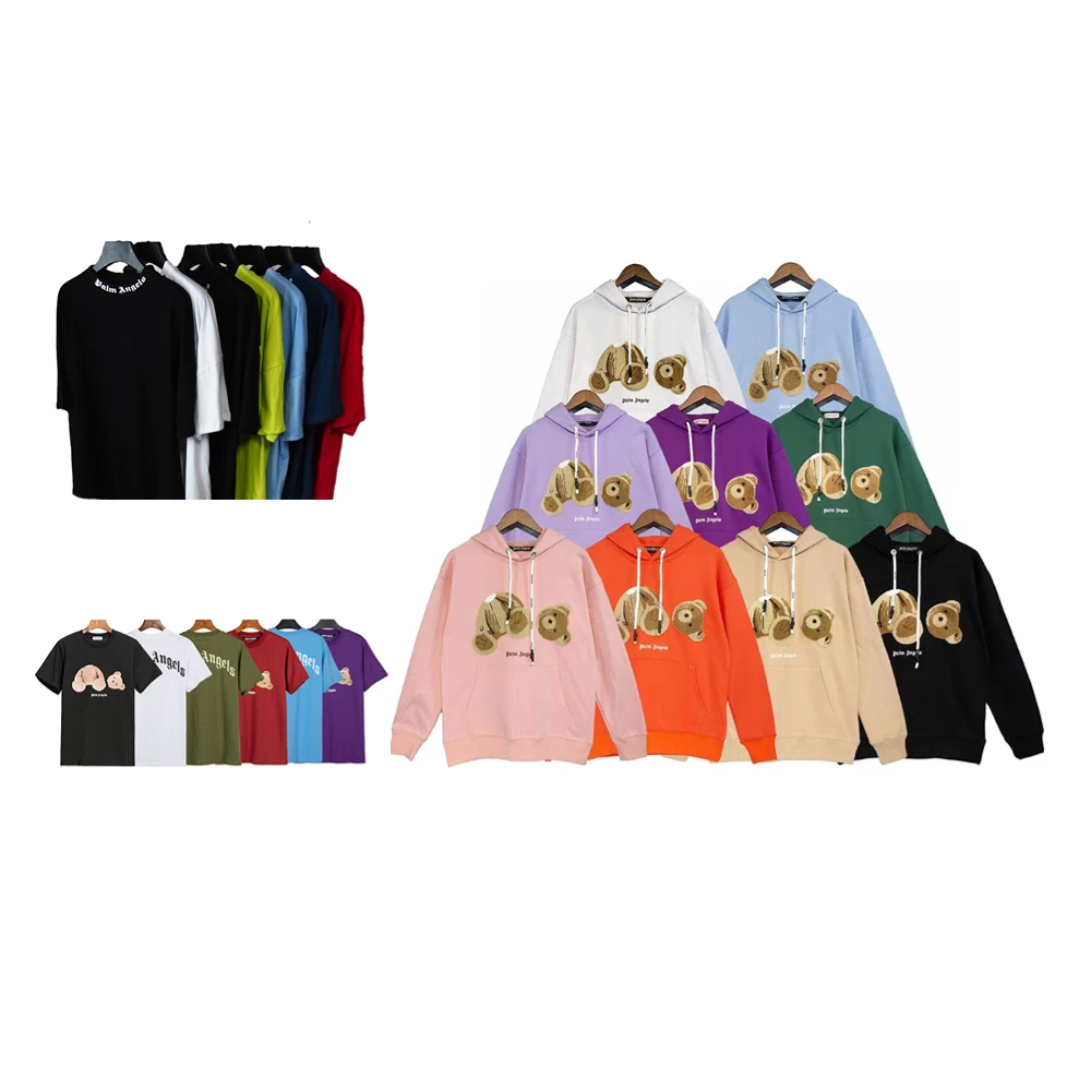 

Cotton Short Sleeve Round Neck T-shirt Original Angels T Shirt Letter Logo Unisex Men Women Palm Hoodie Clothes Boyfriend Gift
