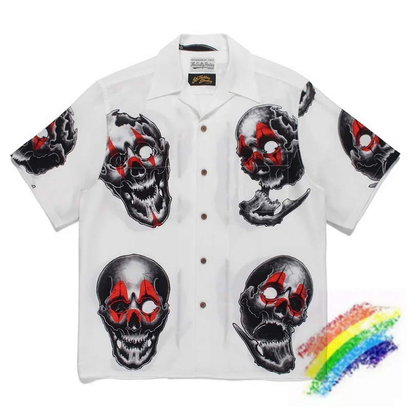

Гавайская рубашка с черепом, для мужчин и женщин