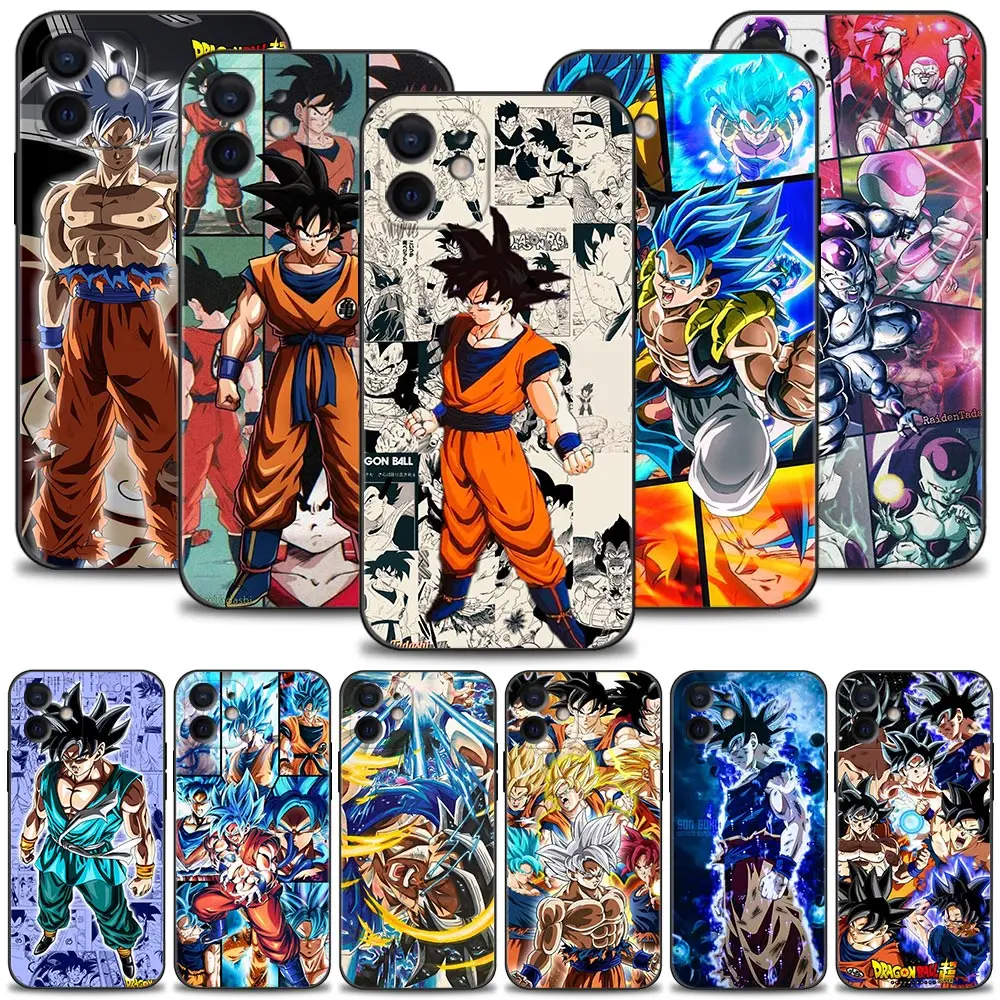 

Phone Case for iPhone 13 12 11 Pro Max 13mini XR X XS 8 7 6 6S Plus 5 SE 12mini Cover Silicone Bumper DBZ Goku and Frieza Manga