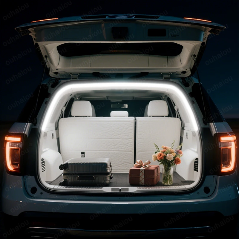 

Для Ford 2018-2025 гг. ‌ Модификационный светильник багажника Explorer Атмосферные фонари Белый теплый белый Светодиодная панель заднего багажника