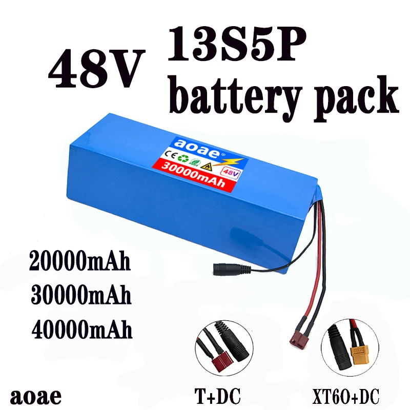 

The all-new 13S5P 48V 40Ah lithium battery pack is suitable for electric scooters, mountain bikes, and 250-1000W batteries