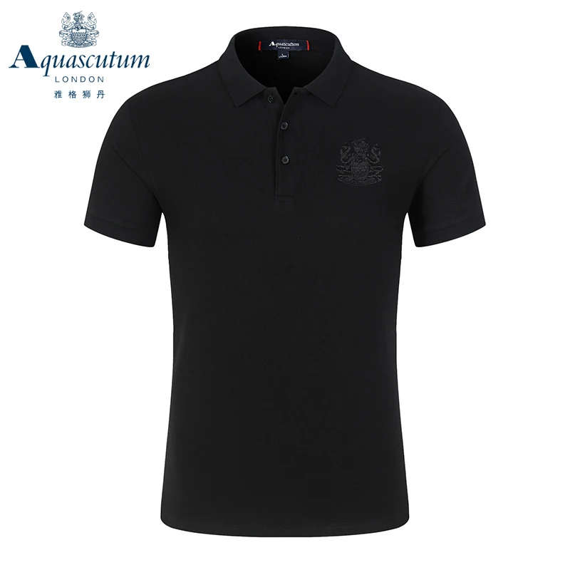 

2022 Aquascutum men's crewneck embroidered short-sleeved polo