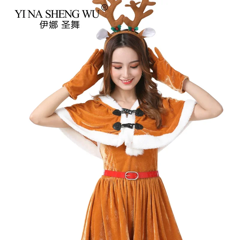 Женское рождественское платье наряды женский карнавальный костюм Санта-Клауса