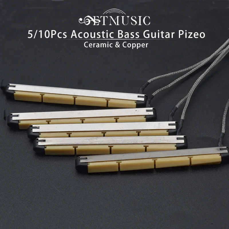 

5/10Pcs Transducer Under Bridge Saddle Ceramic Piezo Pickup Stringed Instruments for 4 String Acoustic Guitars Bass