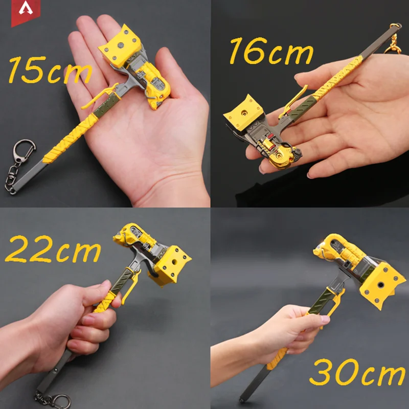 

4 Style Apex Legends Caustic Heirloom Death Hammer Sword Alloy Game Weapon Keychain Model Decoration Boy Christmas Holiday Gift