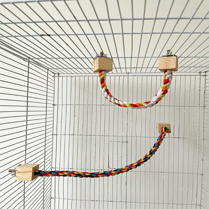 Птичий окунь плетеная веревка подставка для качелей птиц качели попугаев клетка