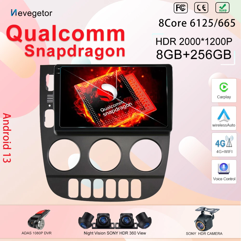 

Автомобильное радио Qualcomm snapdragon Android13 для Mercedes Benz M-Class W163 ML 1997-2005, видео, мультимедийный плеер, навигация GPS