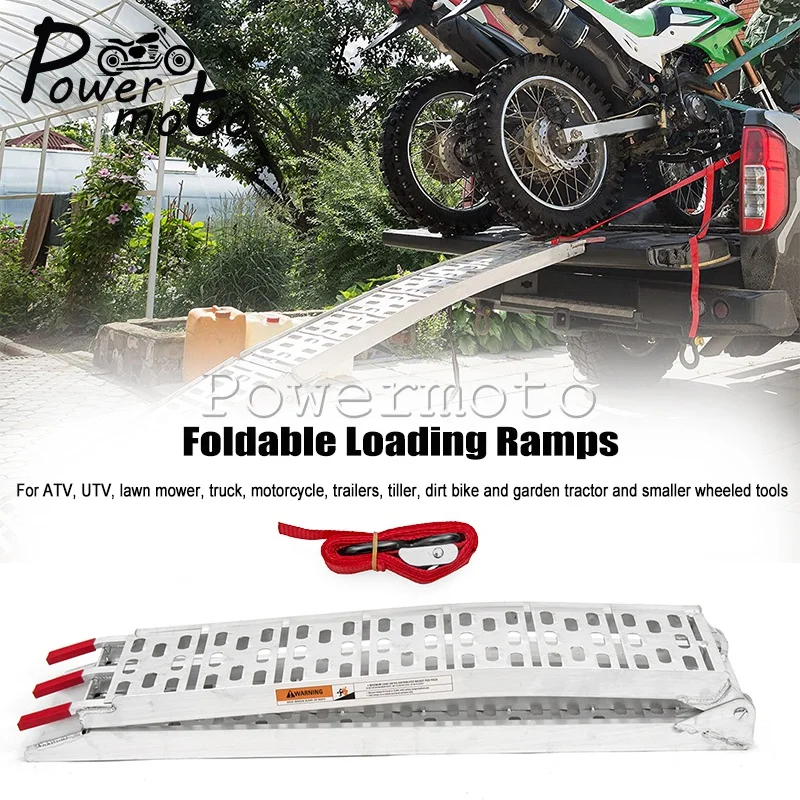 

For Trailers Pickup Truck Heavy Duty Car Tailgate ATV UTV Loadings Ramps Motorcycle Ladder Aluminum Folding Loading Ramp Kit