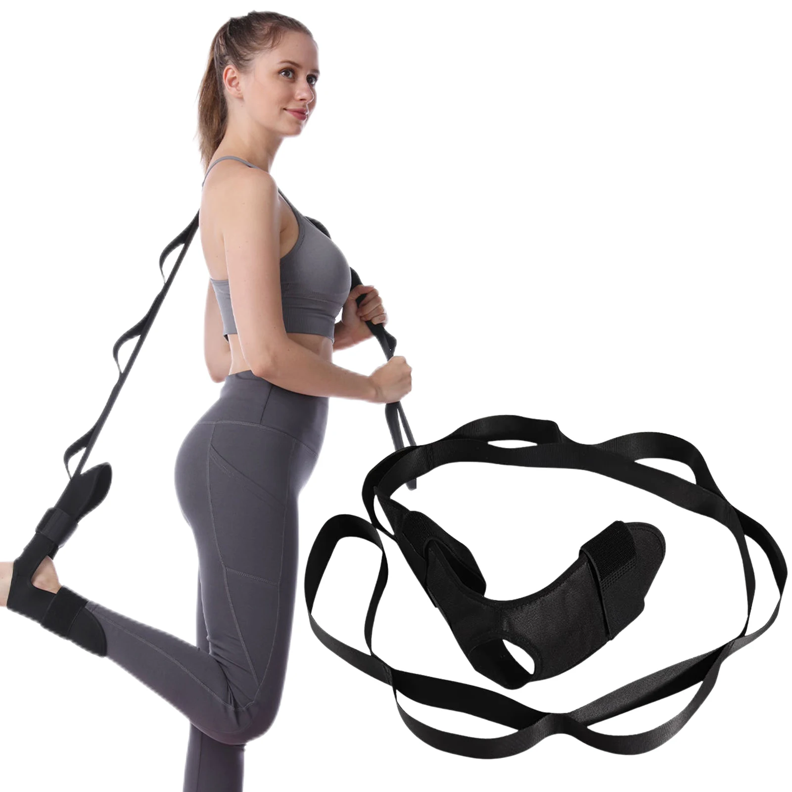 

Yoga Flexibility Stretching Leg Stretcher Strap For Ballet Cheer Dance Gymnastics Trainer Yoga Flexibility Leg Stretch Belt New