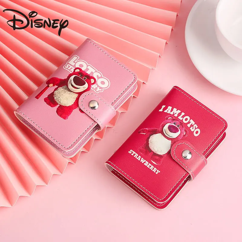 

Disney Cute Strawberry Bear Cartoon Card Holder Female Small and Multi-Card Large Capacity Anti-Degaussing Card Holder Wallet
