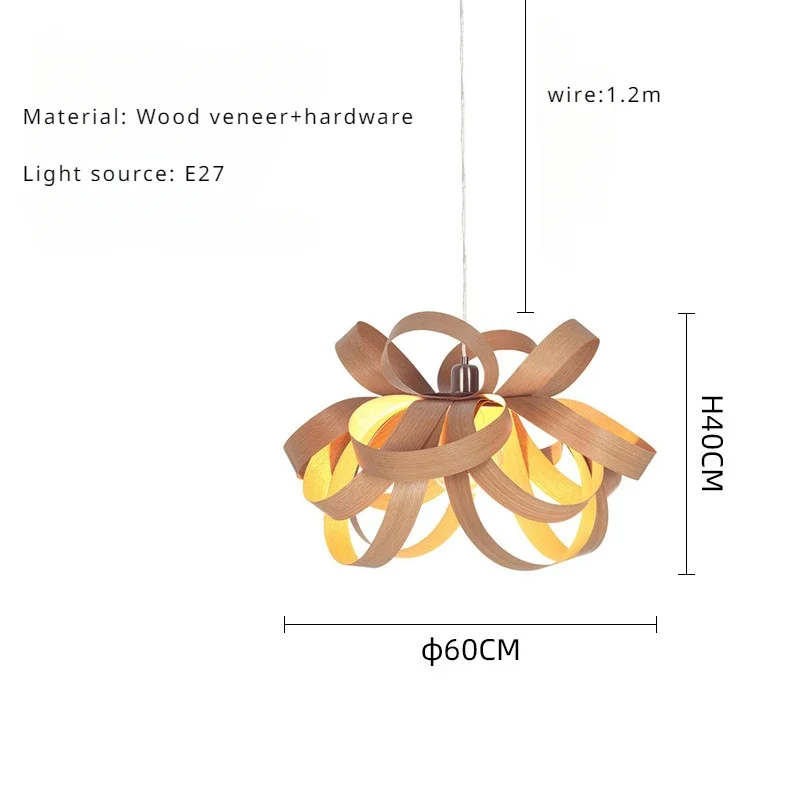 

Цветочный шар в японском стиле, деревянная люстра, простота, ресторан, проживание в семье, спальня, подвесной светильник, современный светодиодный светильник ручной работы