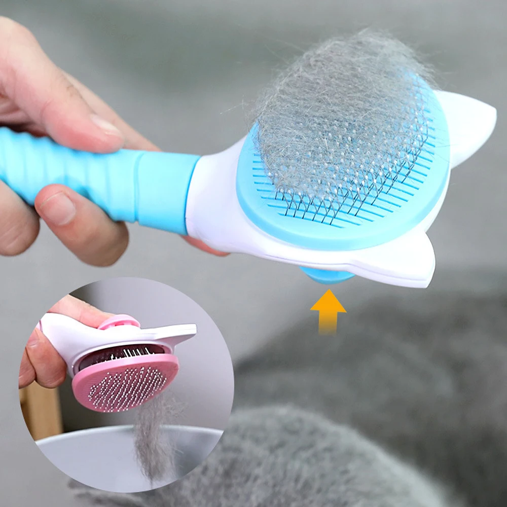 Расческа для удаления шерсти кошек и собак щетка ухода за шерстью автоматическое