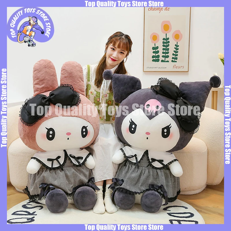 

Sanrio Anime 100cm Giant Size Dark Gothic Style My Melody Kuromi Plush Toy Sleeping Pillow Cartoon Stuffed Soft Doll Toys Gift