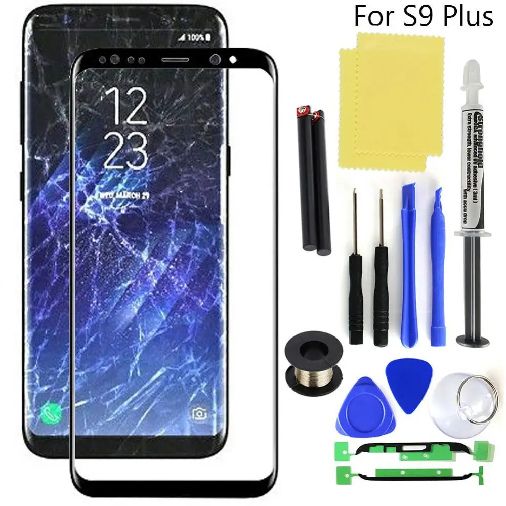 Outer Front Glass Lens Screen Replacement Kit for Samsung Galaxy S8 S9 S10 Plus