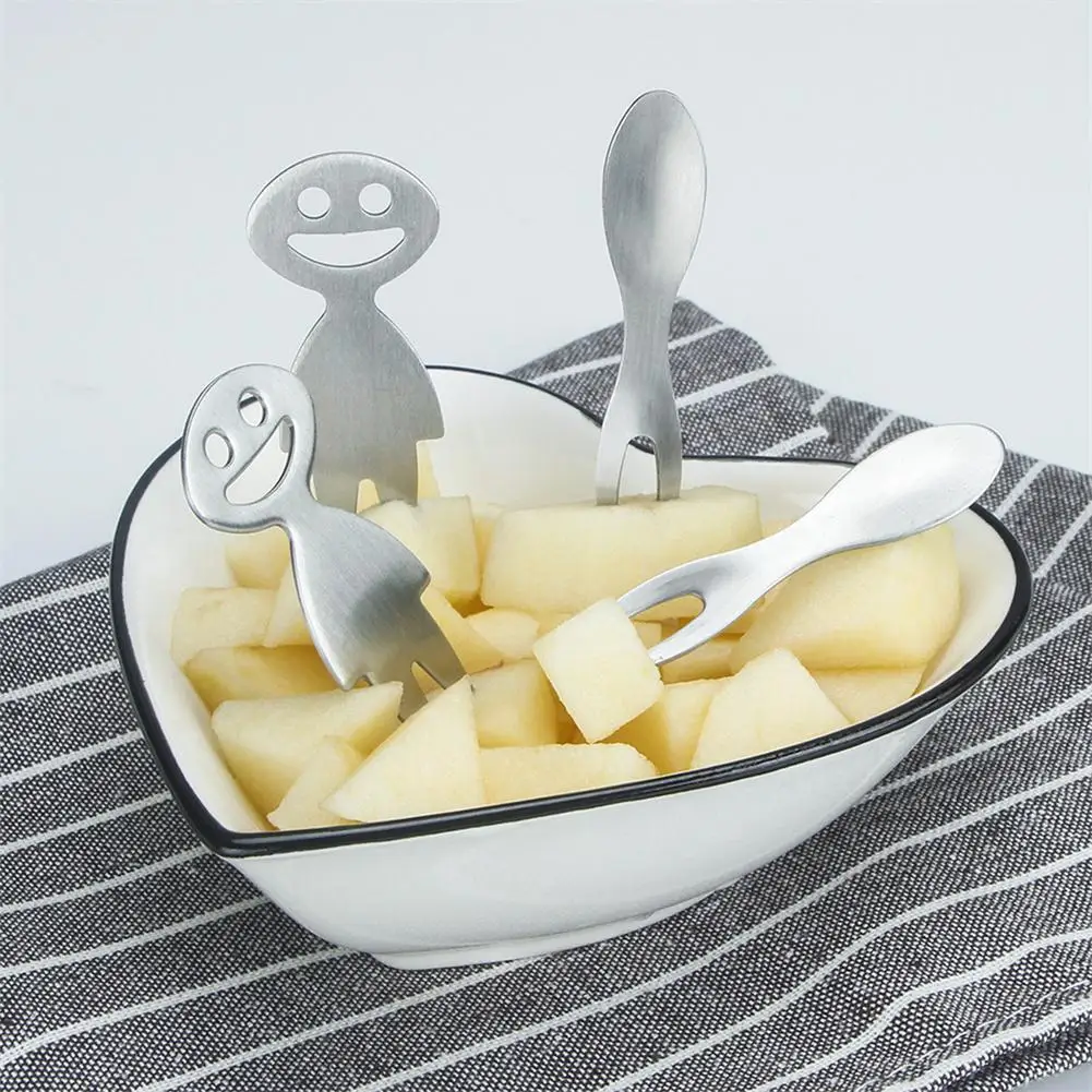 

Children Snack Cake Dessert Appetizer Fruit Forks Cob Holder Barbecues Fork Mini Corn Pick Steel Toothpi C5u8