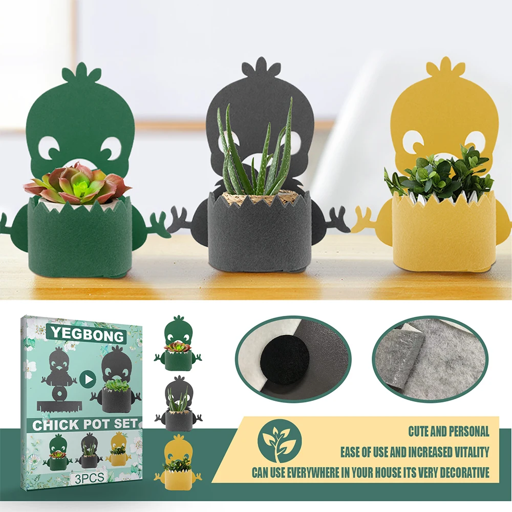 

Новинка, необычный фетровый Фотофон, суккуленты, горшок, горшок, контейнер для растений, многофункциональная сумка для хранения