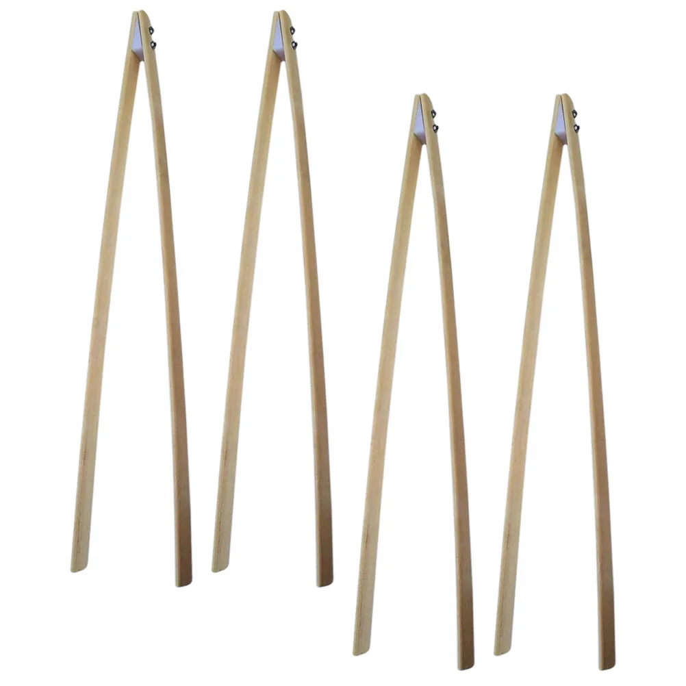 

4 Pcs Fixture Litter Picker Grabber Tool Trash Upper Bamboo Garbage Handheld Picking Clamp