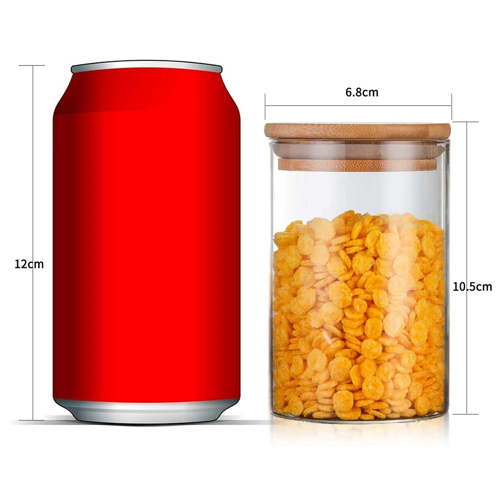 

Стеклянные фотообои 12 шт. (300 мл), прозрачные банки для специй с фотоэлементами, банки для хранения еды, банки для кухни