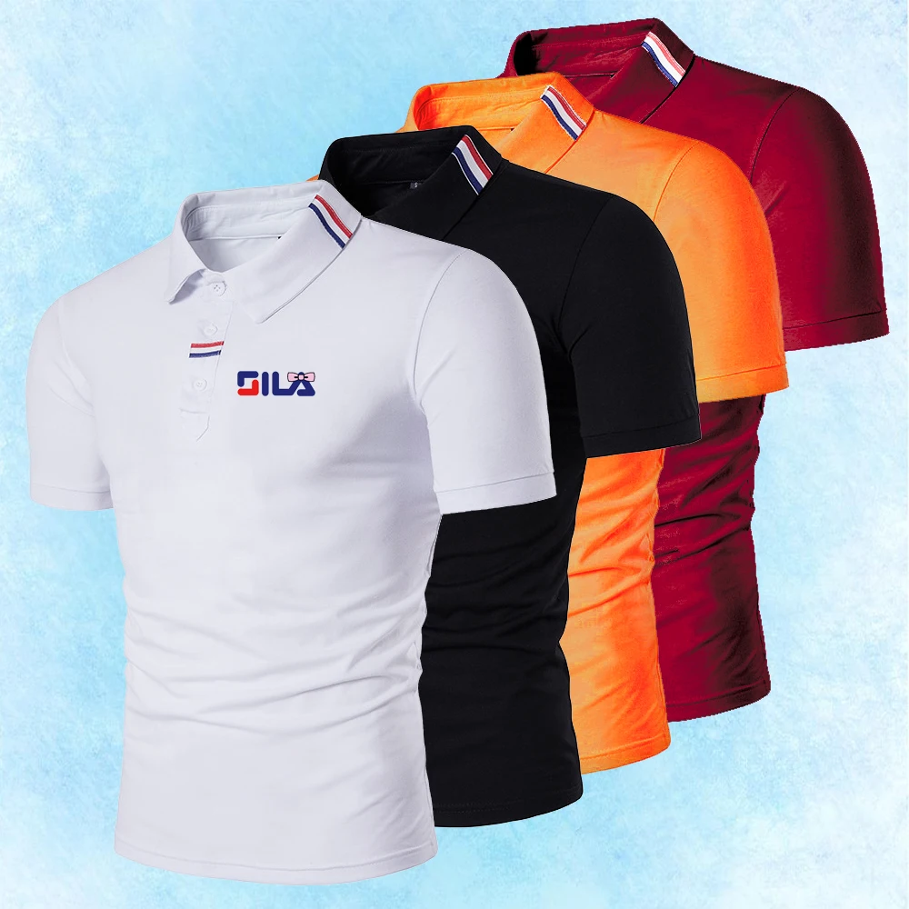 

Summer New Men's Polo Short Sleeve Printed T-Shirt Street Casual Fashion Top