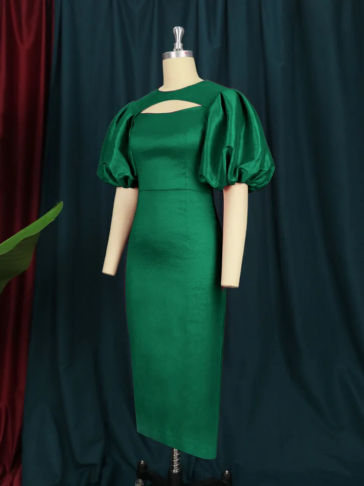Plus Size Elegant Prom Women Puff Sleeve Pretty Luxury Cloth Female Casual 4xl Robe 2023 Summer Sale New Evening Party Dress