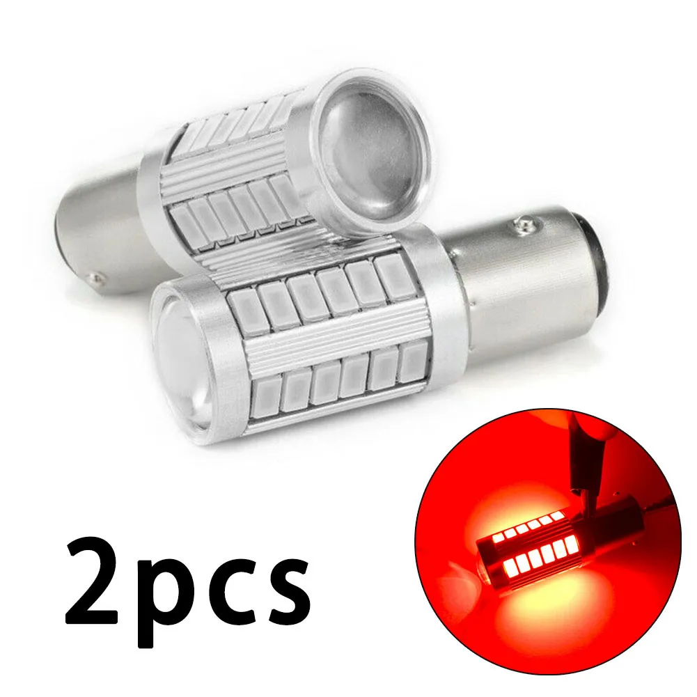 

1 Pair Red Tails Brake Lights 1157 P21/5W 380 BAY15D 33Smd Car Rear Stop LED Lamp Bulbs 12 V Car Accessories