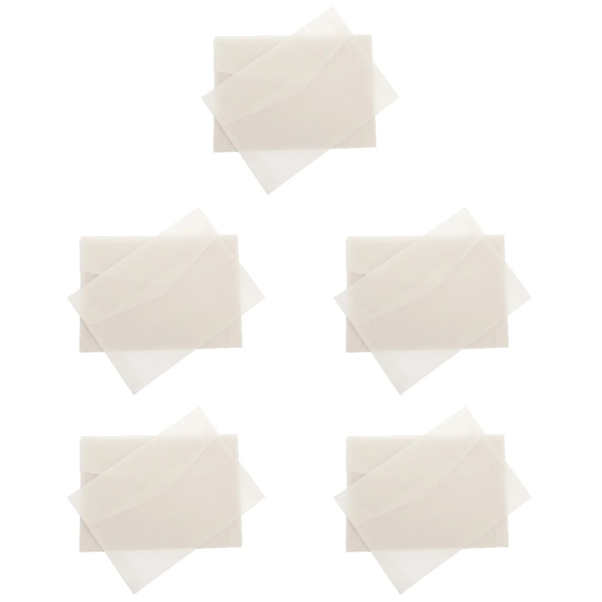 

250 pcs Translucent Envelops Invitation Envelops Cash Envelops Reusable Envelops