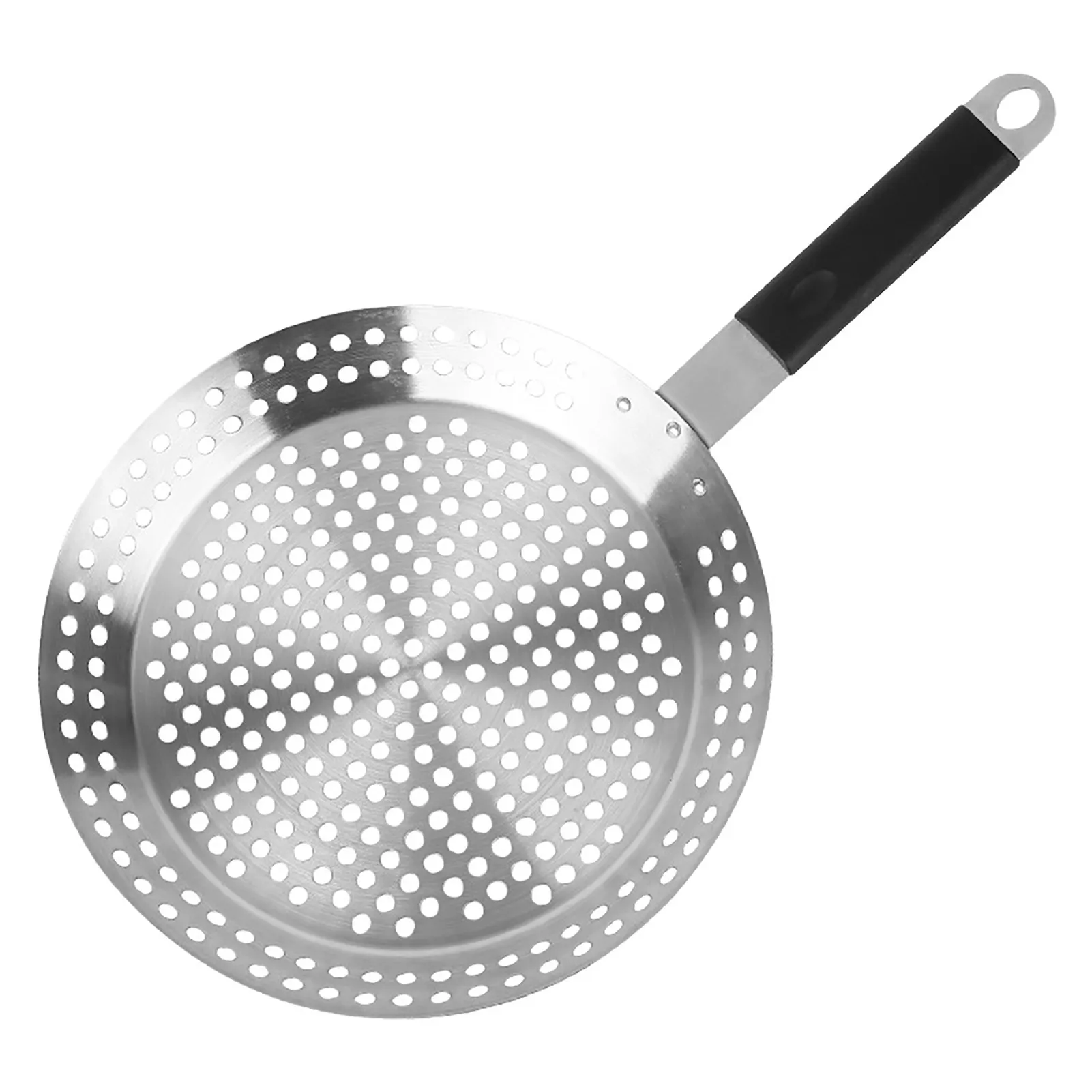 

Outdoor Round Frying Pan Nonstick BBQ Pizza Plate With Handle Picnic BBQ Heat Resistant Steak Camping Grilled Skillet
