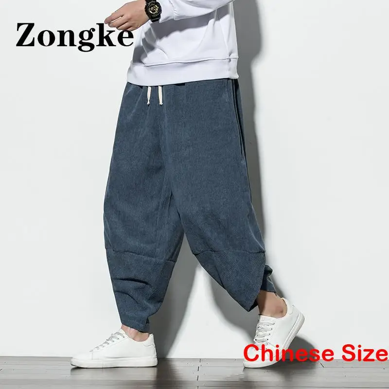 

Zongke Chinese Style Corduroy Casual Pants Men Clothing Streetwear Trousers For Men Pants Fashion 5XL 2022 Autumn New Arrivals