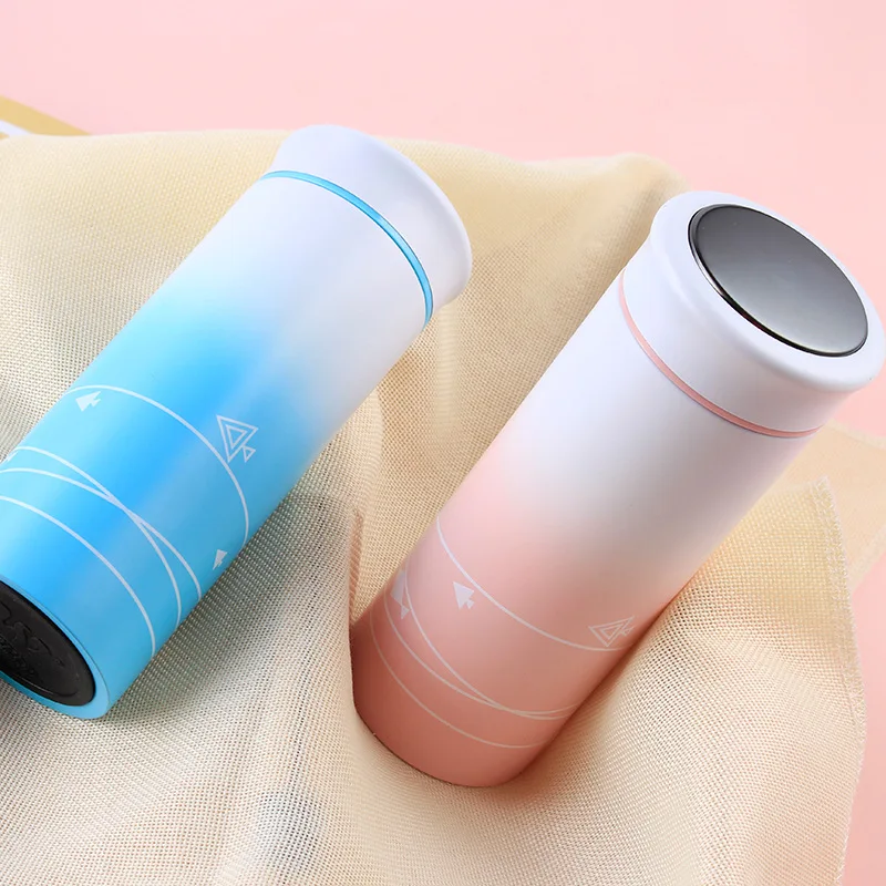 

304 Stainless Steel Thermos Cup Water Cup Men and Women Simple Fresh Cup Literary Sealed Couple Cup Water Bottle