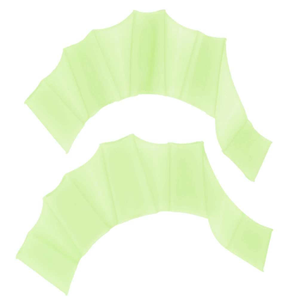 

1 Pair Finger Webbed Gloves Swimming Hand Fins Hand Flippers Silicone Training Paddles Swimming Web Diving Gloves